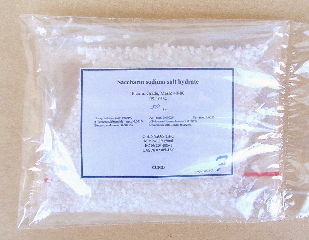 Saccharin Sodium Salt Hydrate 99 Pharm. Grade Granulated Etsy
