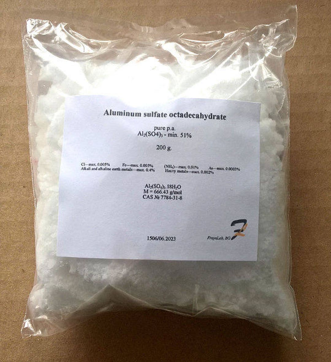 Aluminum Sulfate Octadecahydrate 98 Pure P.a. Etsy Australia
