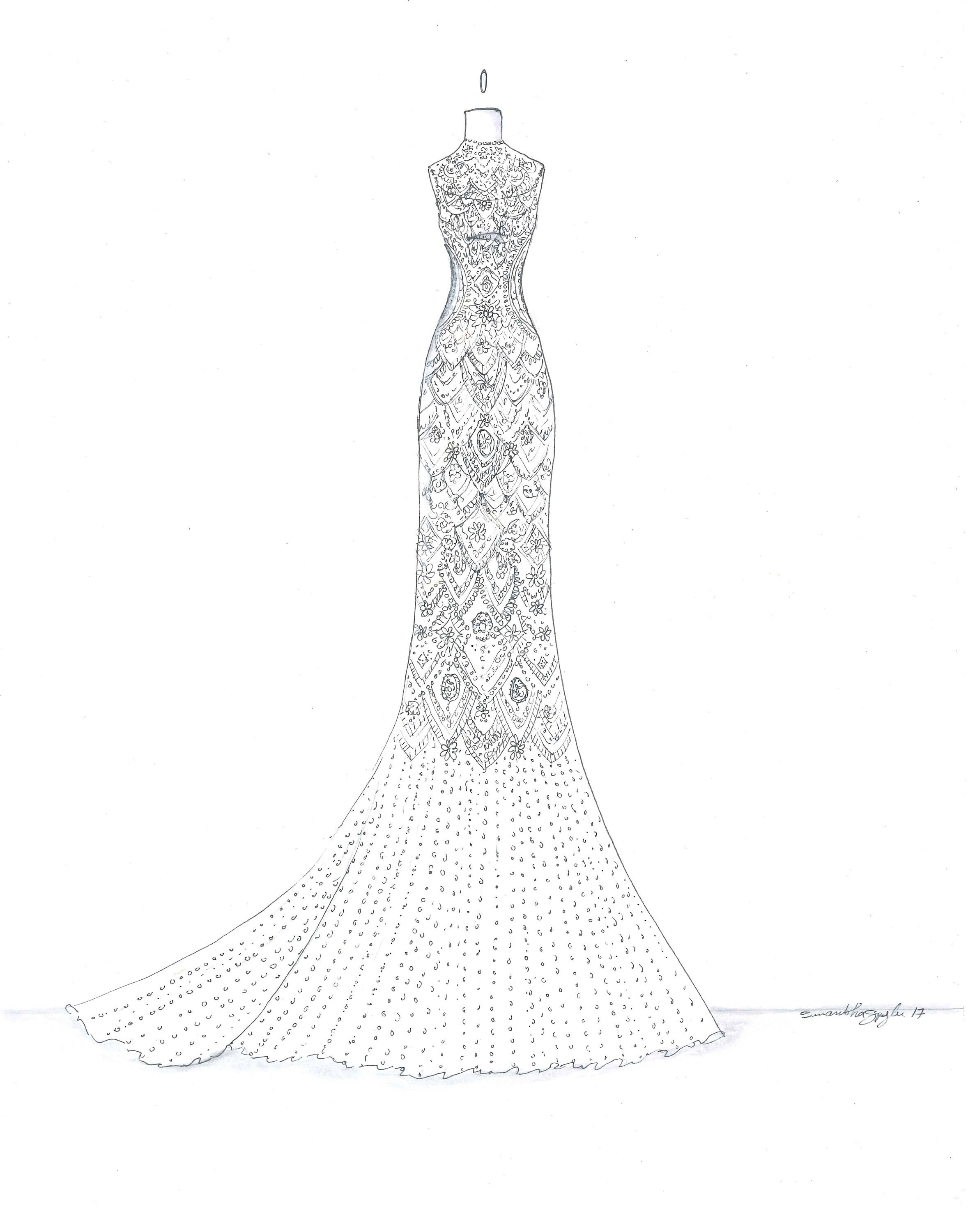 Custom Bridal Gown Ilustration-single Figure/ Wedding Gift/ - Etsy