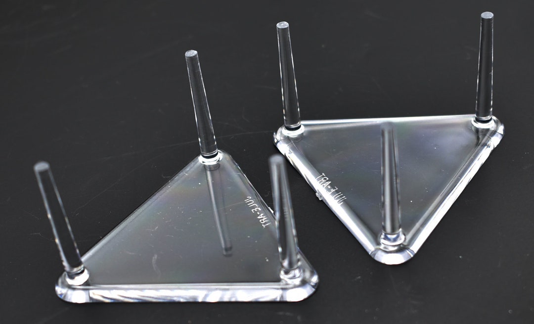 2 Pack: 3 Prong Triangle Display Stand 2.5 for Seashells Clear - Etsy