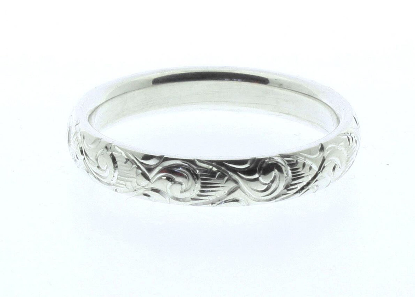 Western men's engraved wedding band hand engraved ring Etsy