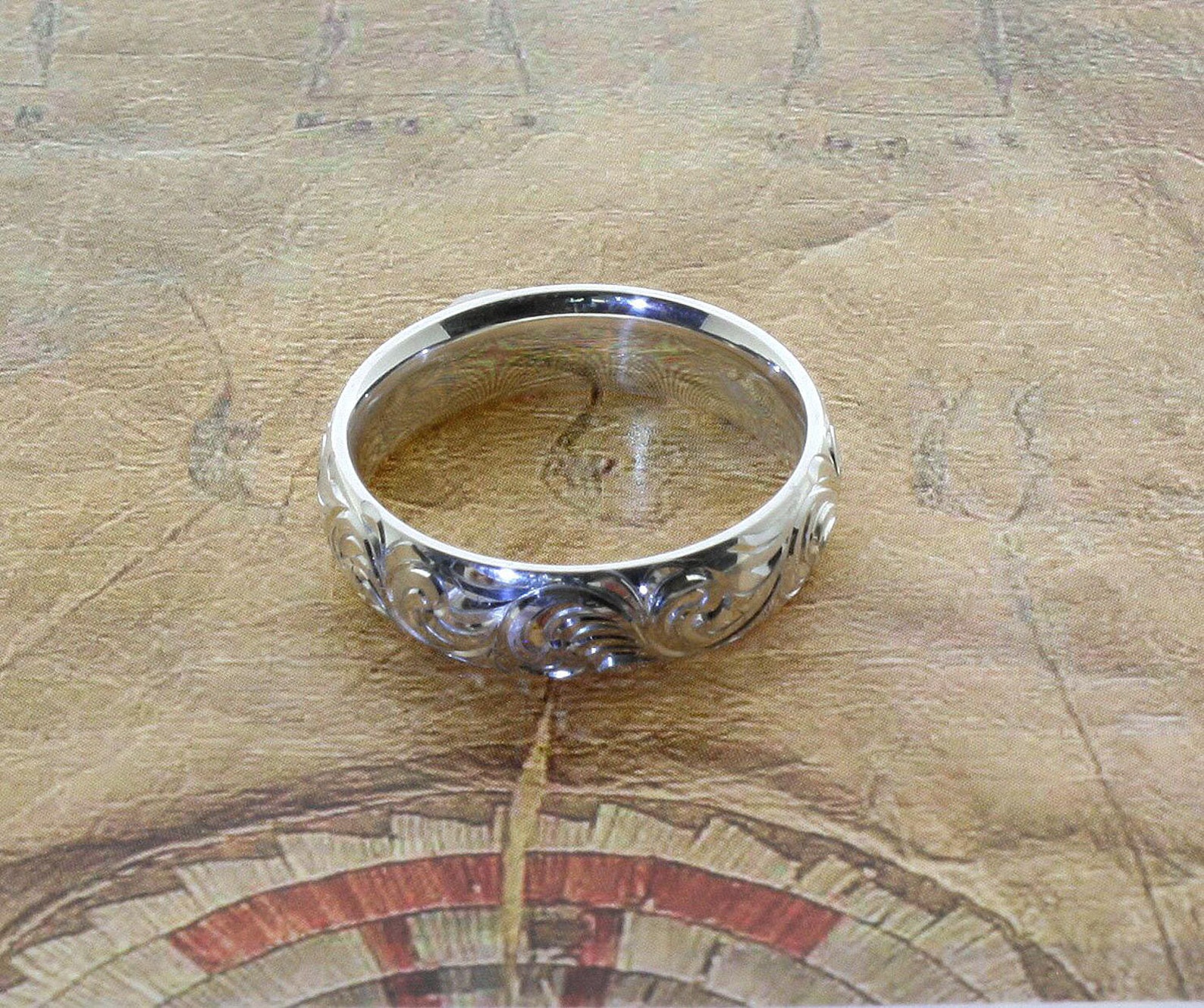 Western Wedding Rings Hand Engraved Bands Western Jewelry Etsy