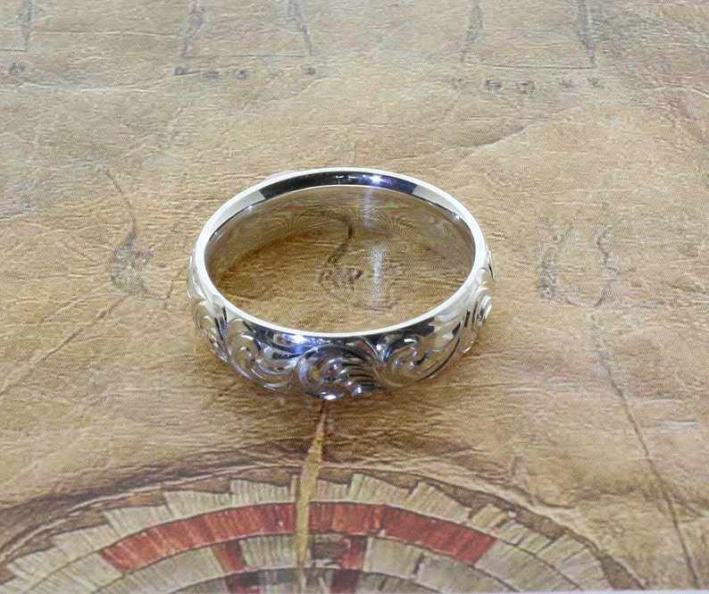 Western Wedding Rings Hand Engraved Bands Western Jewelry Etsy