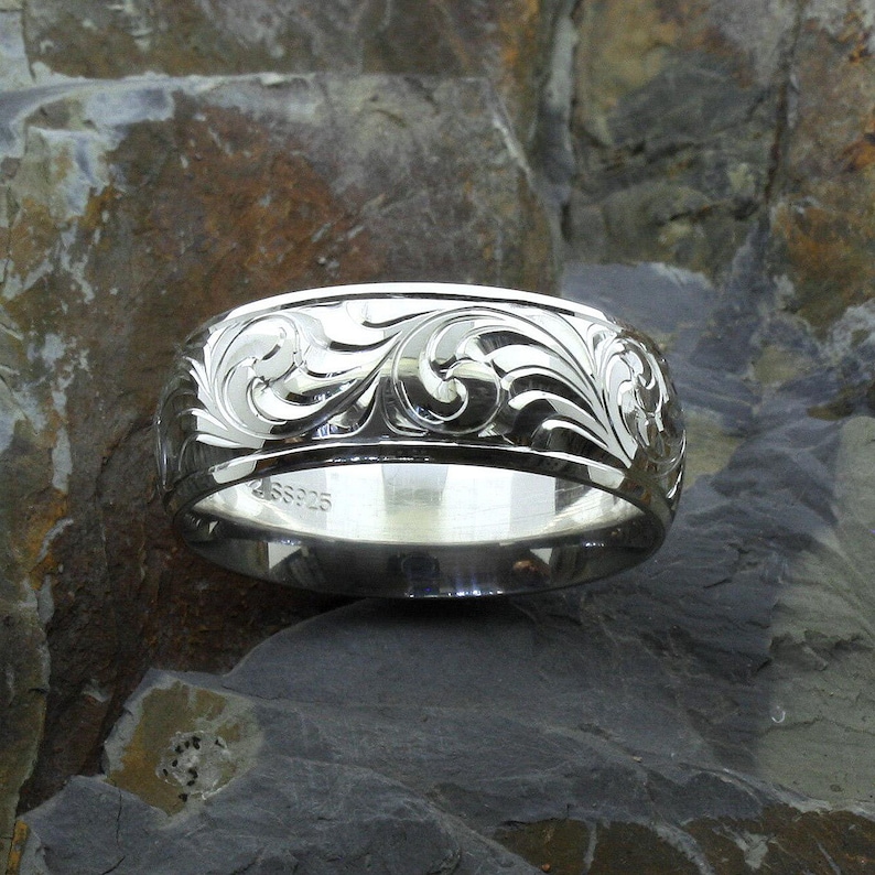 Western wedding rings engraved western ring custom