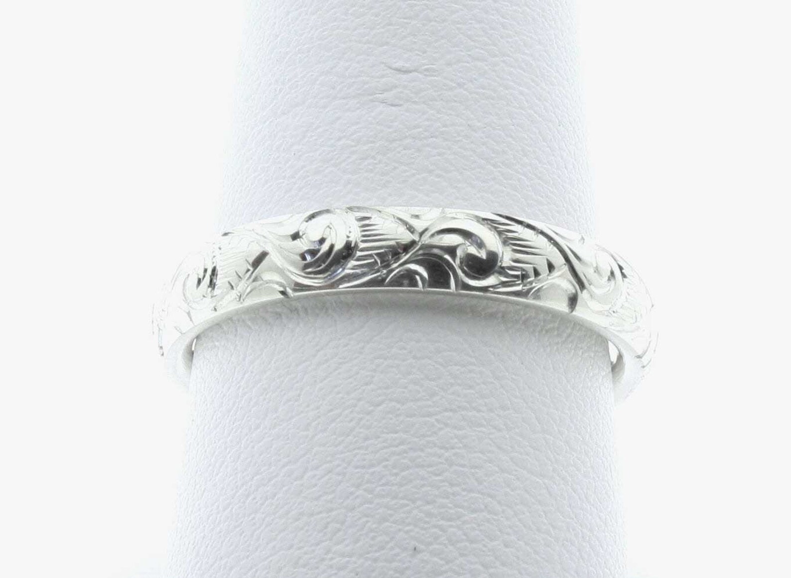 Western Men's Engraved Wedding Band Hand Engraved Ring Etsy