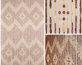 Wood Bead Curtain Etsy