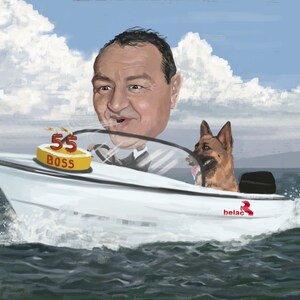 Custom caricature with body and environment of your choosing , photoshop painting portrait , caricature awesome gift