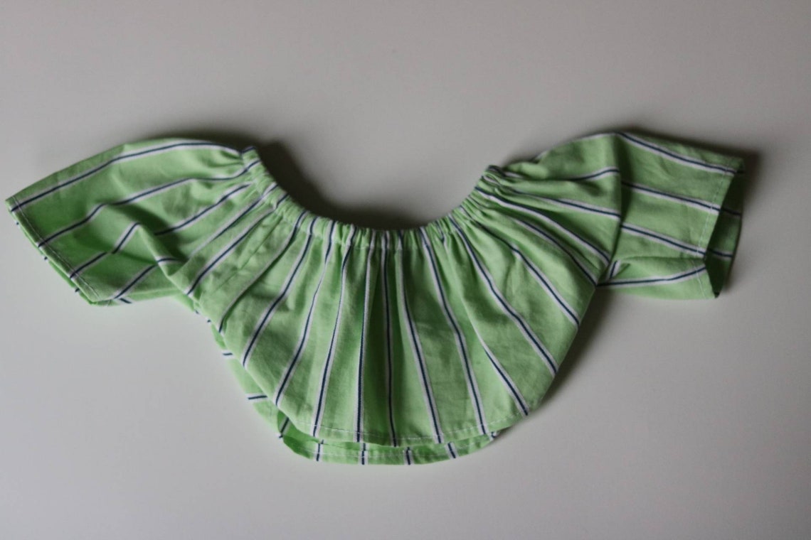 Green off the Shoulder Top Etsy