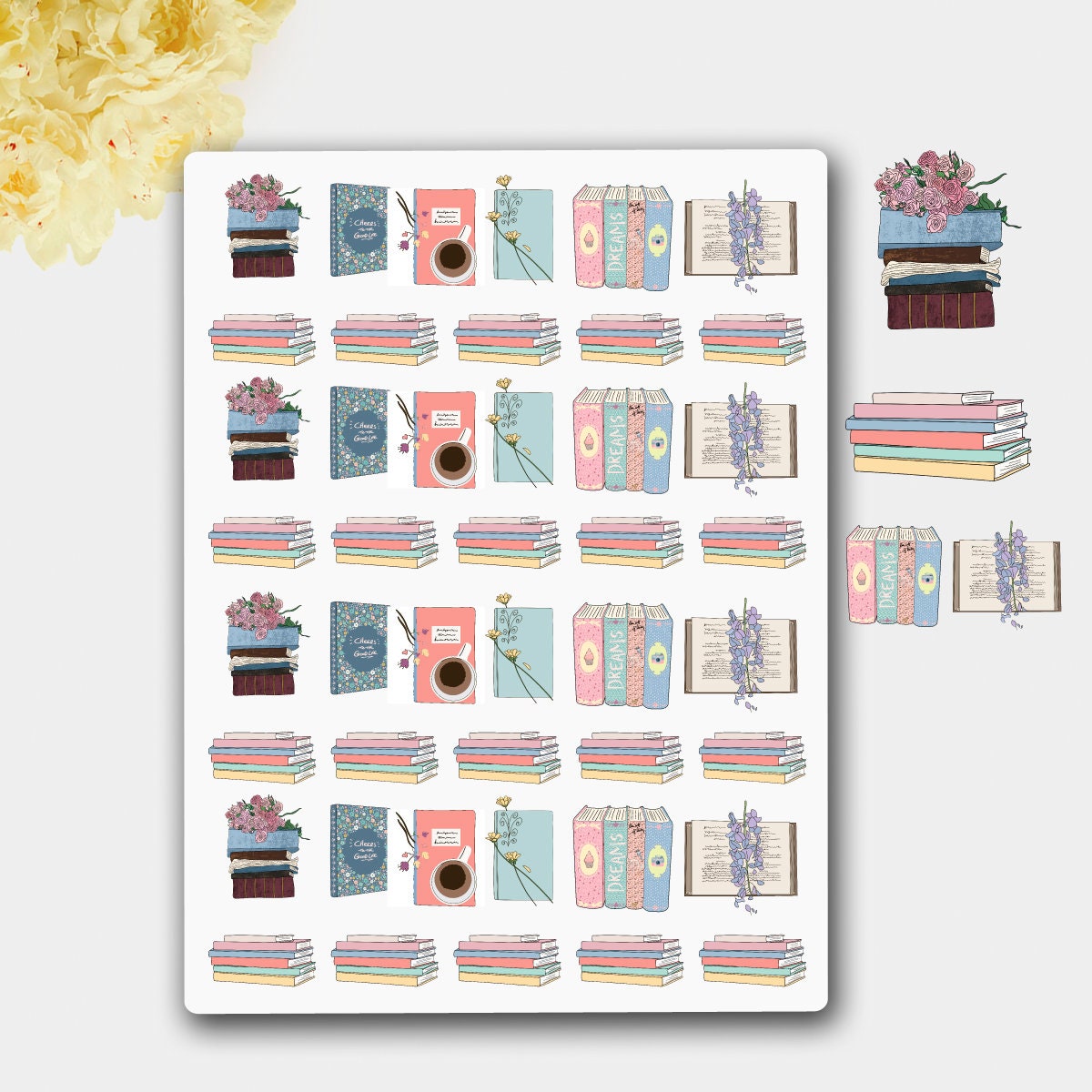 Books Stickers Books Planner Stickers Books Stickers for Etsy