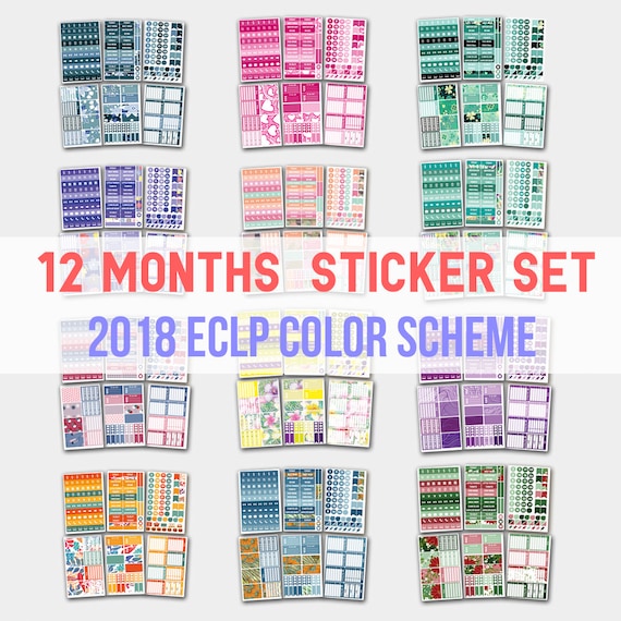 yearly planner yearly planner stickers yearly stickers 2018 etsy
