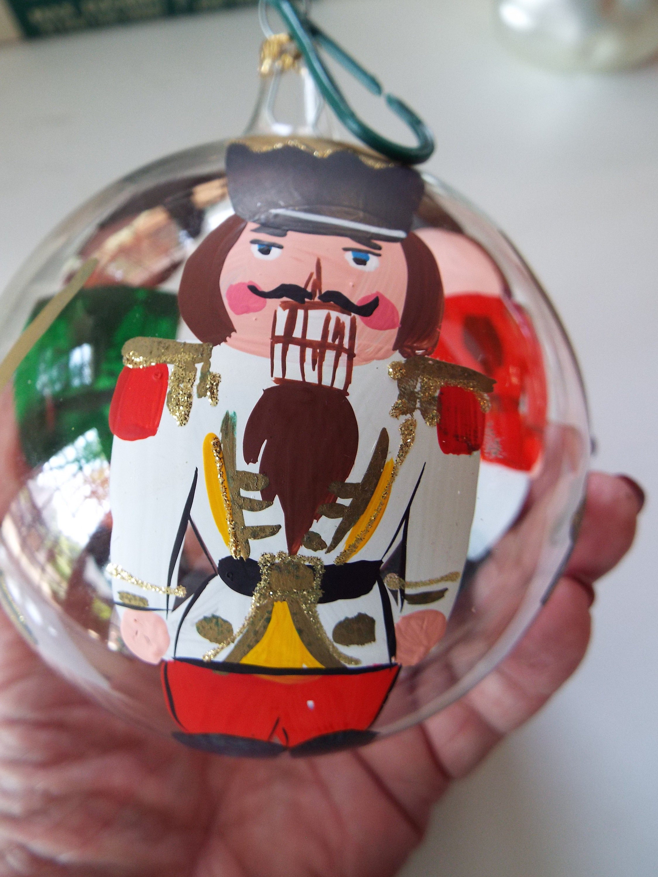 jumbo oversized 4 hand painted nutcracker Christmas ornament 3