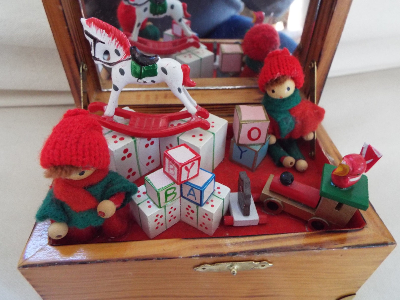 Wooden Musical Christmas Toy Box Im Dreaming of a White Etsy