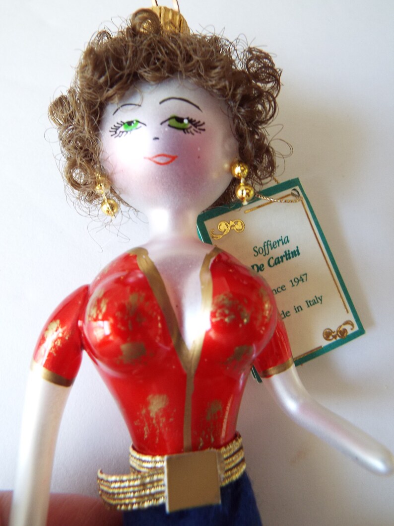 De Carlini Soffieria Chic Lady Glass Italian Ornament Ladies Etsy
