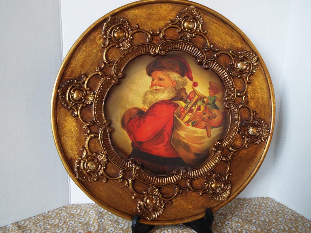 Vintage HUGH 16" Robert Stanley Christmas Collection 16" Santa Charger ...