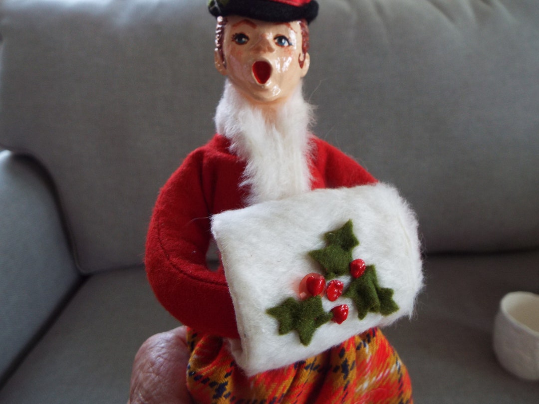 Simpich, A Christmas Carol Character Doll- Mr. Cratchit W/Tiny Tim Rare