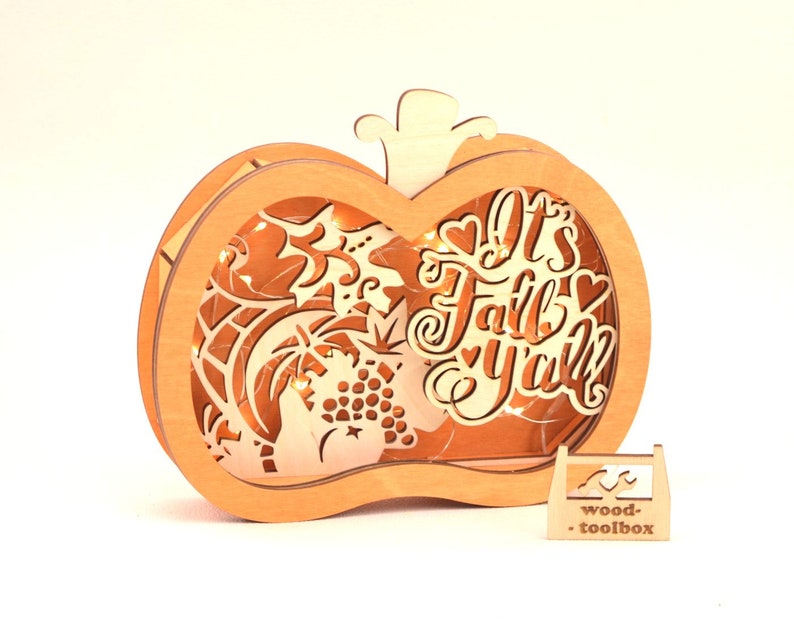 Thanksgiving Day pumpkins pack 4 pieces Laser cut file. Etsy
