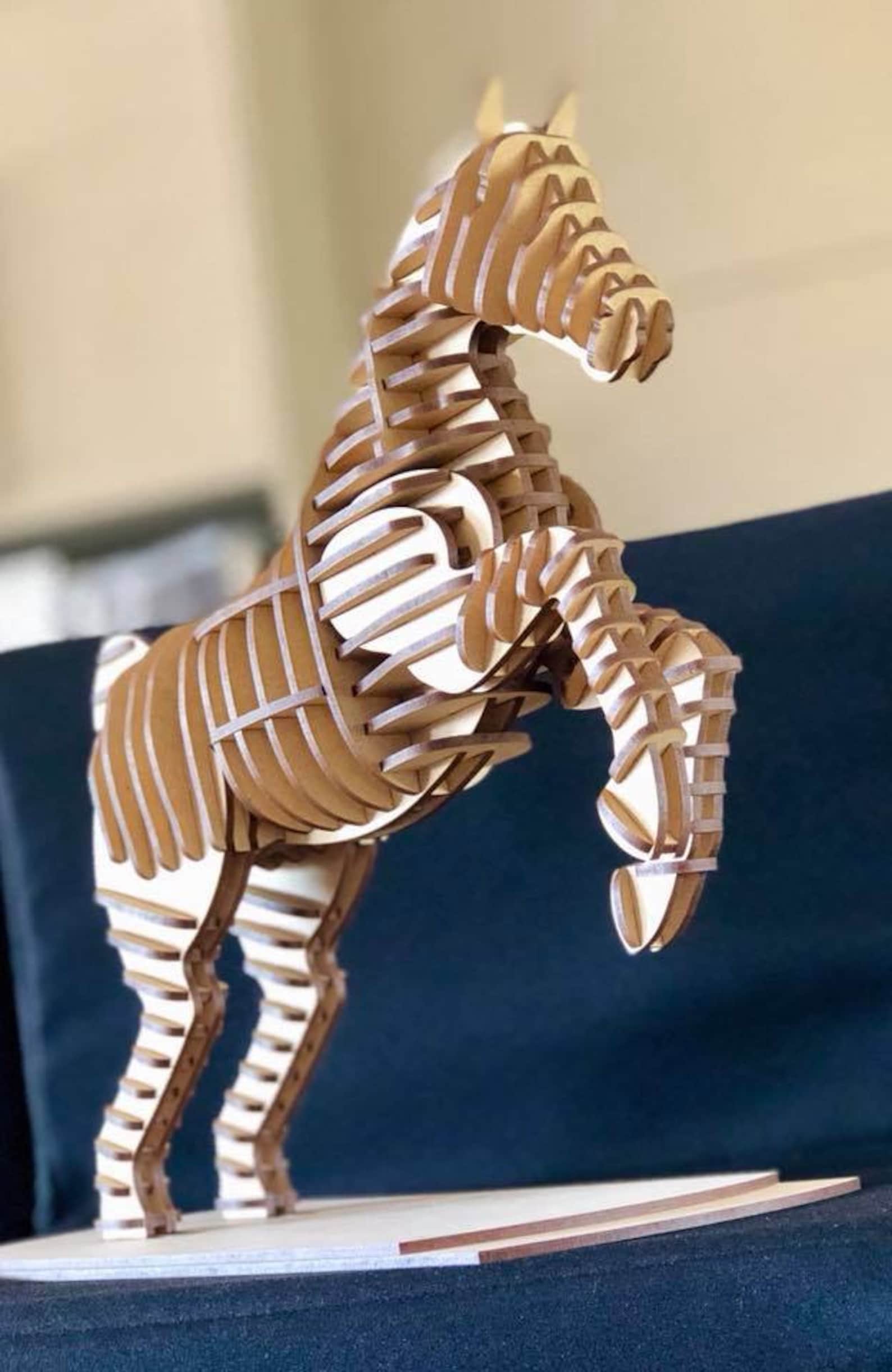 Horse 3dpuzzle Digital files Dxf files for cnc laser cut Etsy