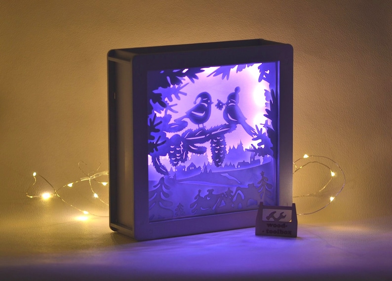 \u2013 Digital files Christmas Lightbox set2 3 pieces