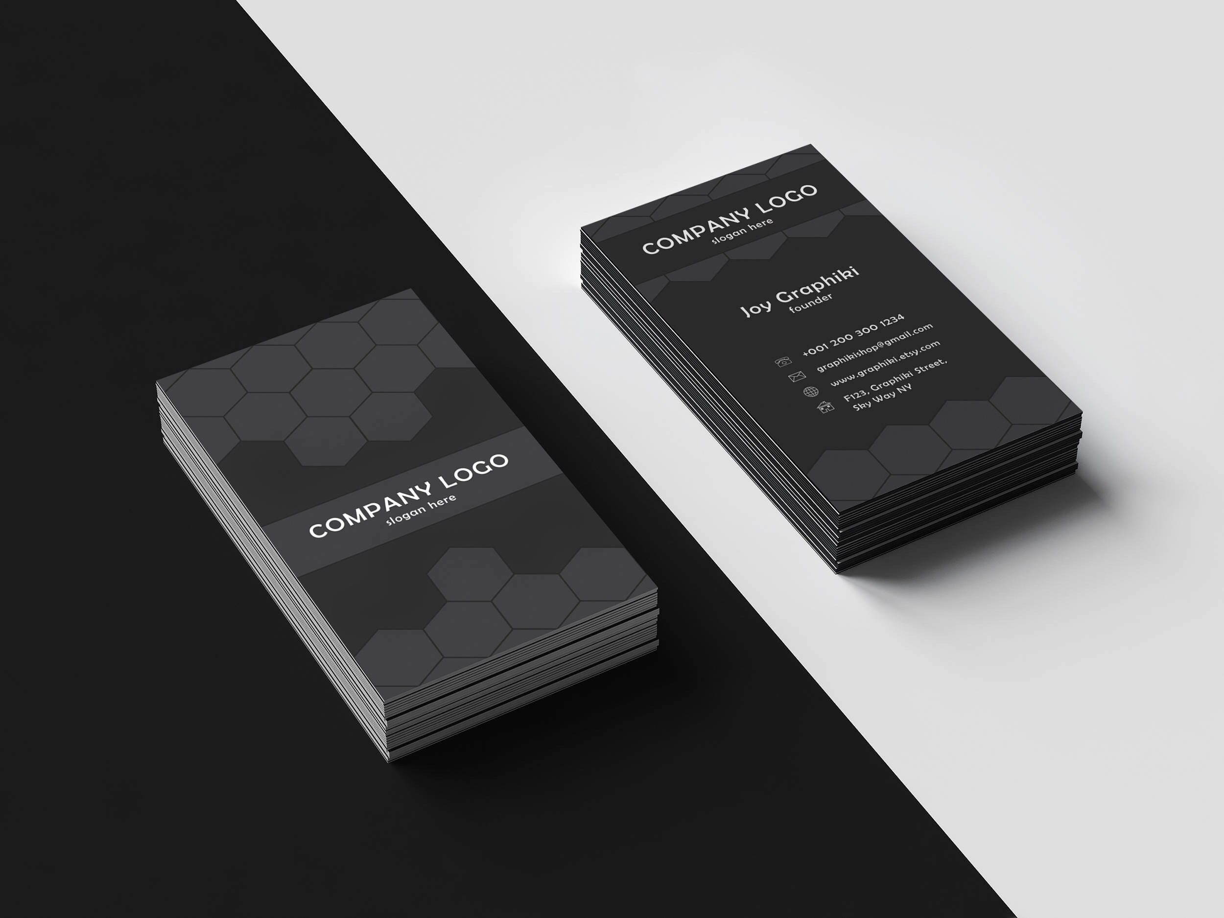 Business Cards Printable Editable In MS Word PowerPoint