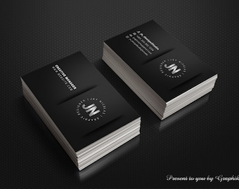 Business Card Template | Easy for Edit | Suitable for all | INSTANT DOWNLOAD | 300 DPI, black color, business card template, calling card