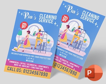 schone service flyer sjabloon, huis schoonmaken BEWERKBAAR, schoonmaakbedrijf, Sjabloon voor een schoonmaker, zelfstandige schoonmaker, kantoor schoonmaken