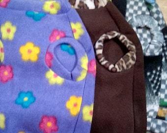 Sweatshirt in Purple Flower Power- Medium size fleece Also in 4 different designs as well-doggie coats-doggie sweaters-pet outerwear