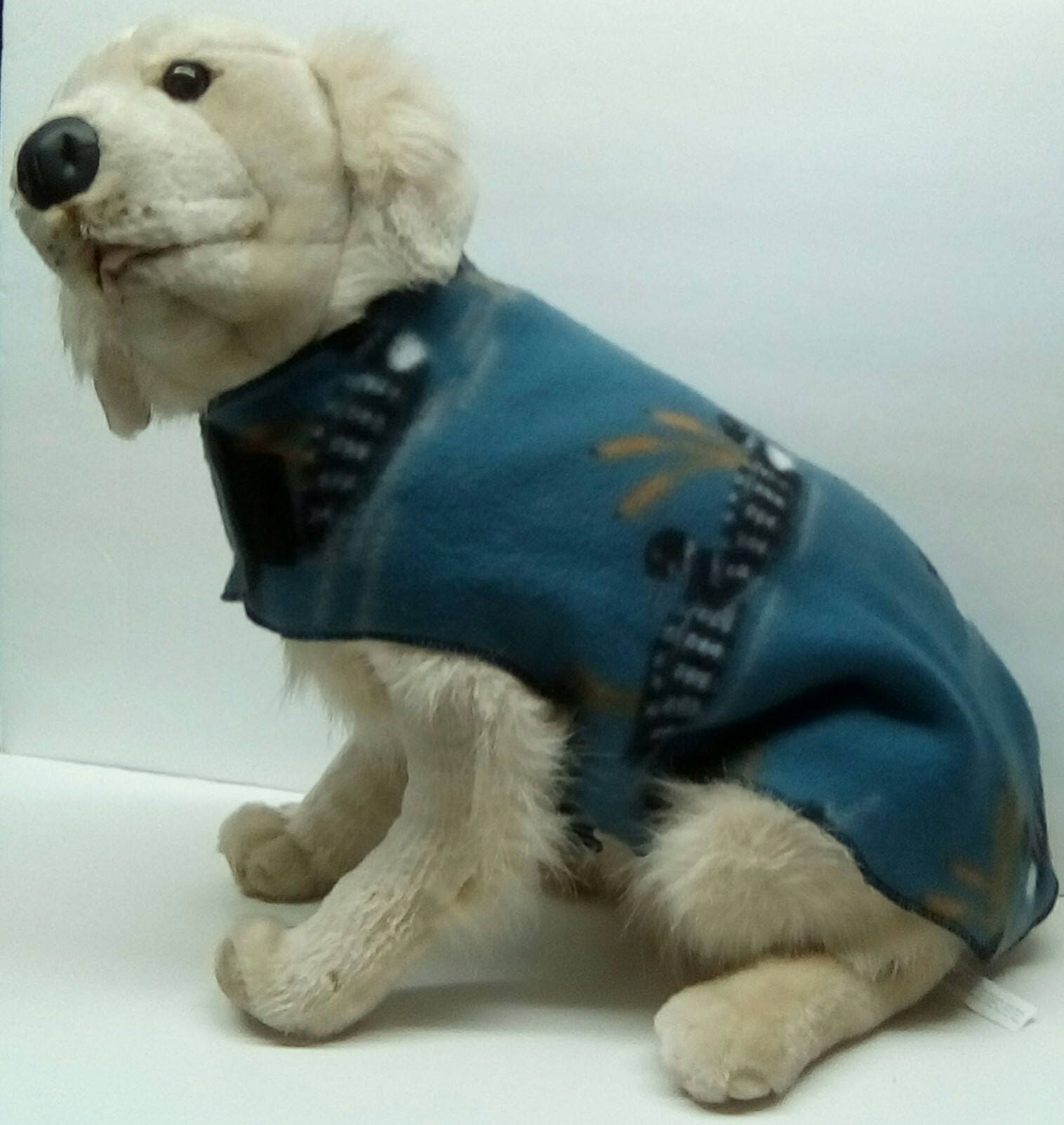 An assortment of dog fleece capes-All in Medium size-in various designs-dog clothes-dog coats-dog clothes