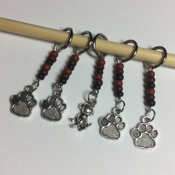 Puppy Stitch Markers, Medium, Knitting, Knit