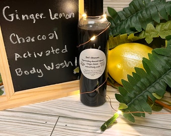 Activated Charcoal Body Wash: Ginger Lemon Scent