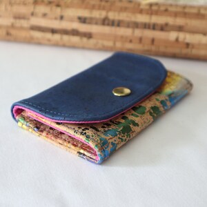 Porte-cartes, petit portefeuille, porte-cartes de visite, petite pochette, portefeuille minimaliste, pochette pour cartes, tissu en liège