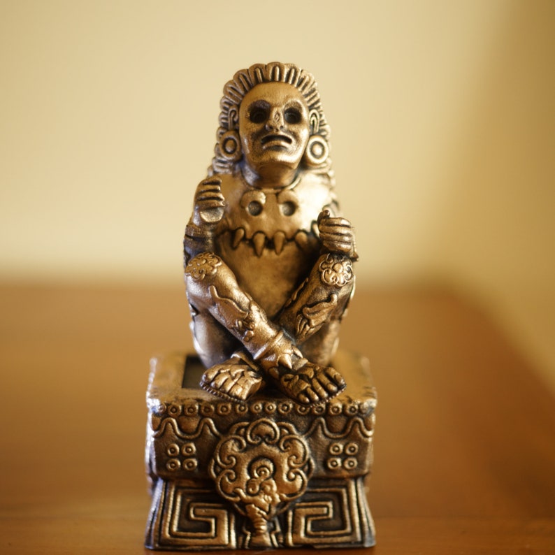 Xochipilli Statue Replica 16cm / Patinated Gold Color Variation Etsy