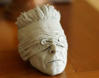 David Bowie sculpt - BlackStar - Lazarus sculpt Size S - David Bowie Sculpture, 3d print, David Bowie art, Bowie bust.