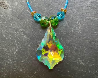 Illuminate ~ Sky Blue Rainbow Crystal SoulSpeaker Necklace