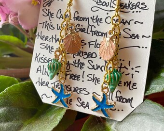 Mermaid Treasures ~ Seashell Charmed SoulSpeaker Earrings