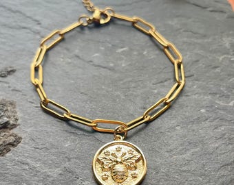Sweet Bee ~ 18k Gold Honey Drip SoulSpeaker Bracelet