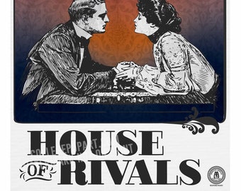 House of Rivals Print | Auburn Tigers - Alabama Crimson Tide | Vintage Inspired Celebration of Your House Divided 11 x 14 Print