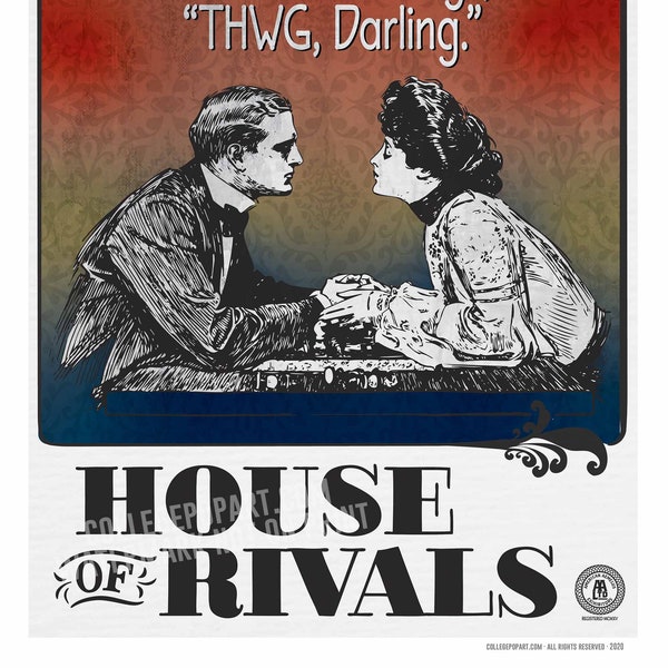 House of Rivals Print | Georgia Bulldogs - Georgia Tech Yellow Jackets | Vintage Inspired Celebration of Your House Divided 11 x 14 Print