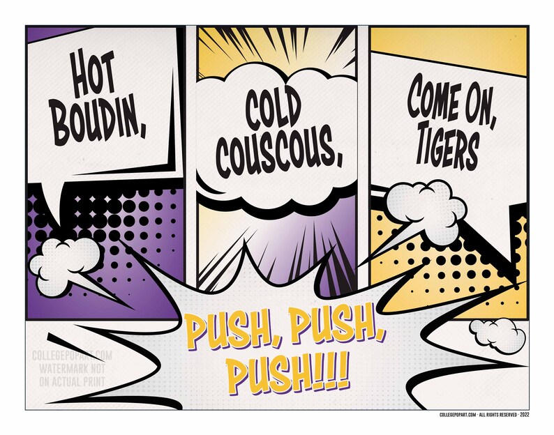 LSU Tigers School Cheer Comic | Your Favorite Cheer in a Vibrant Comic ...
