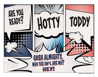 Ole Miss Rebels School Cheer Comic | Your Favorite Cheer in a Vibrant Comic Book Style | Great Grad, Fan or Kid Gift | 11x14