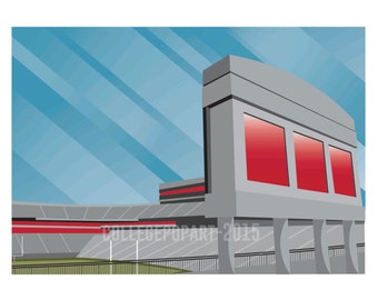 Georgia Bulldogs | Between the Hedges - Sanford Stadium - Athens, Georgia | College Stadium Graphic Print 11x14 | Great Football Gift