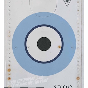 North Carolina Tar Heels | &quot;Vintage Aircraft&quot; Roundel Print in Team Colors of Your Favorite School | Great for Kids or Man Caves |