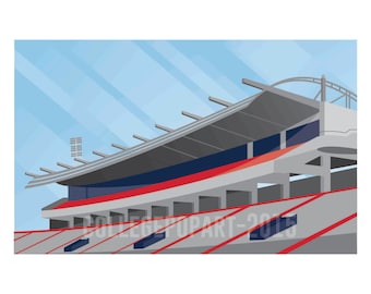Ole Miss Rebels | Vaught-Hemingway Stadium - Oxford, Mississippi | Football Stadium Graphic Print 11x14 | Great Football Gift