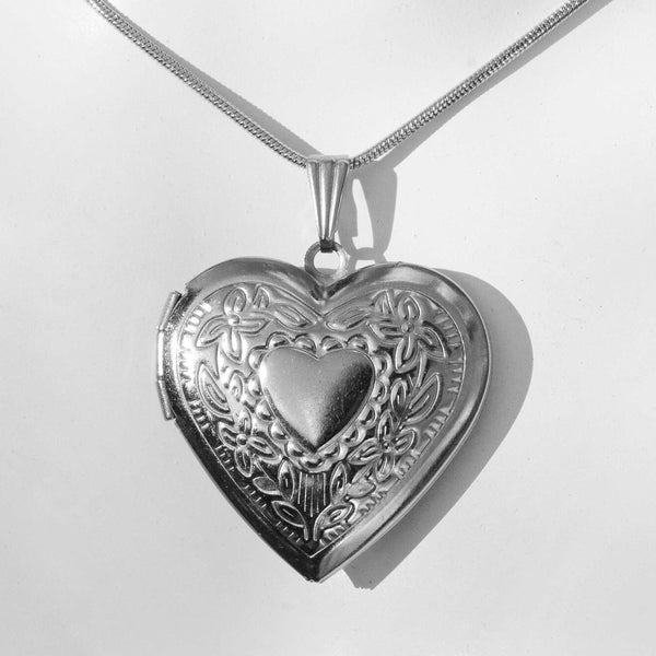 Heart Shaped Photo Locket 25mm x 25mm * Silver Heart Photo Locket *Keepsake Jewelry * Silver Locket * Birthday Gift * Mothers Day Gift