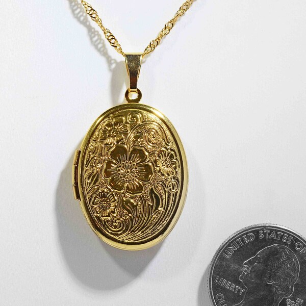 Oval Locket Necklace Etsy