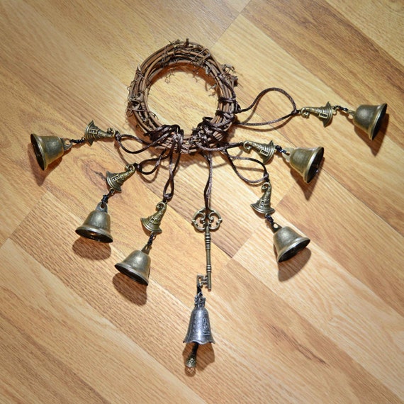 Creepy Witch Bells Large Set Handmade Pagan Bells Witch Supply Home & Living Bell Chimes Large Witch Bells Halloween Home Decor - Etsy