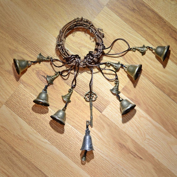 Witch Bells , Protection Bell , Door Bells Chimes Rustic Bells Halloween  Party