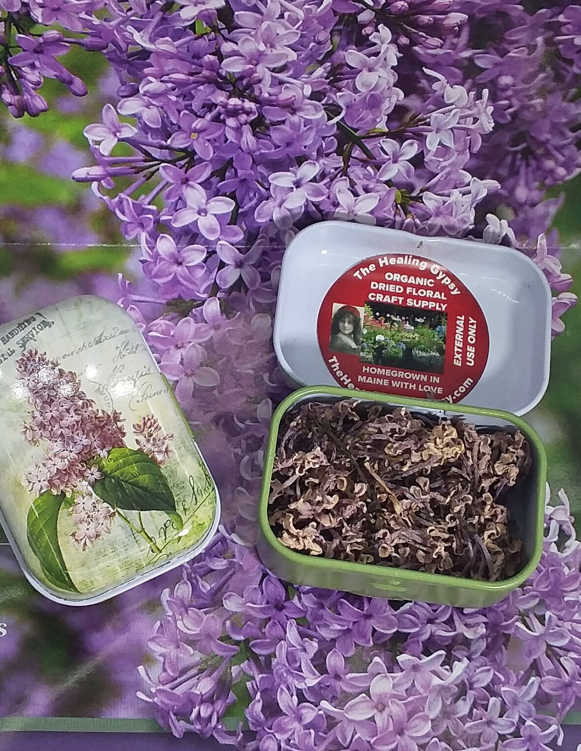 Dried Lilac Blossoms TINY Tin Organic Home Grown Lilac Dried Etsy