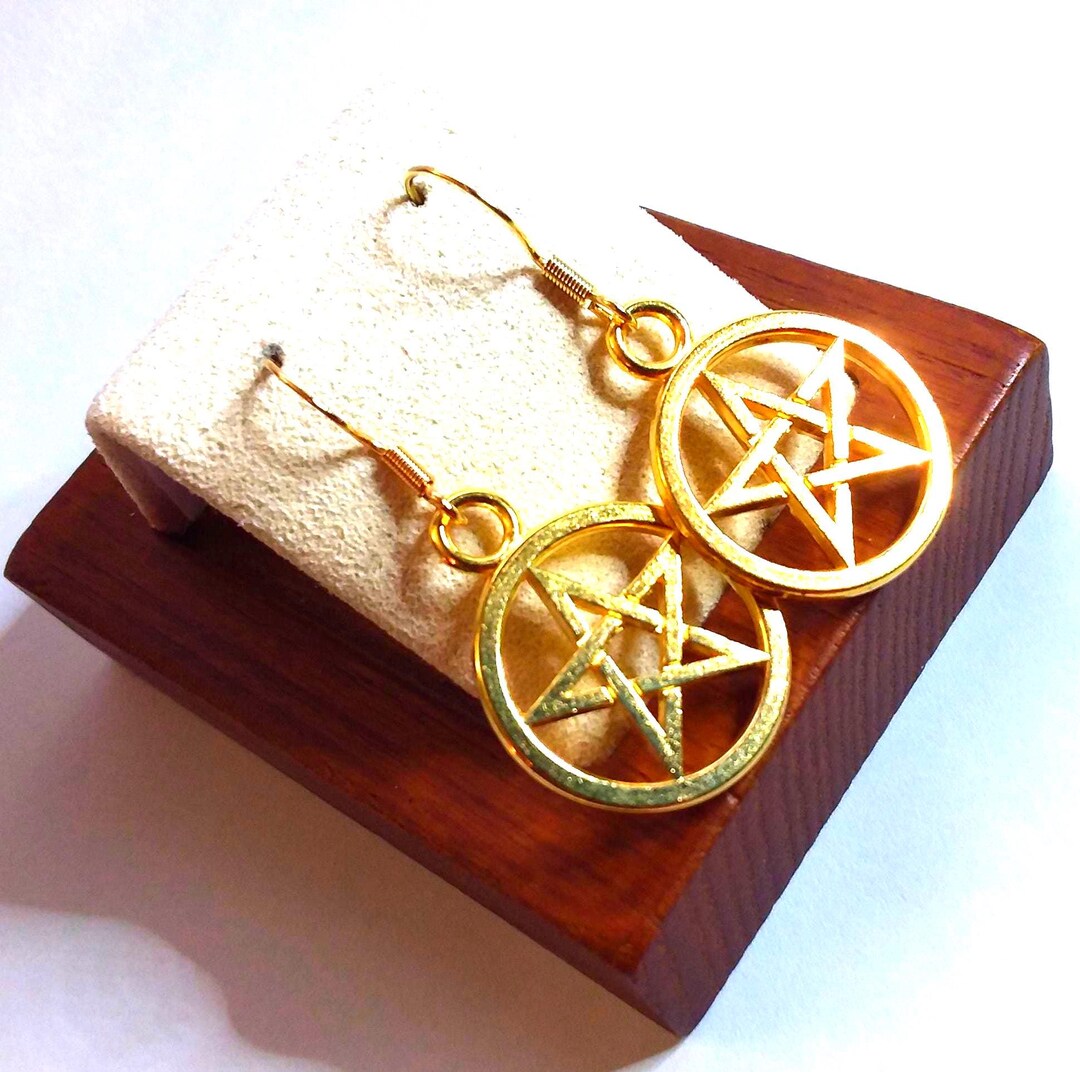 1 Paio di Orecchini Minimalisti a Pentagramma, Gioielli Semplici ma