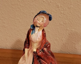 Vintage Royal Doulton Porcelain Figurine Paisley Shawl HN 1988