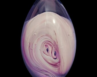 Pisapapeles de cristal con diseño de remolino de gasa rosa